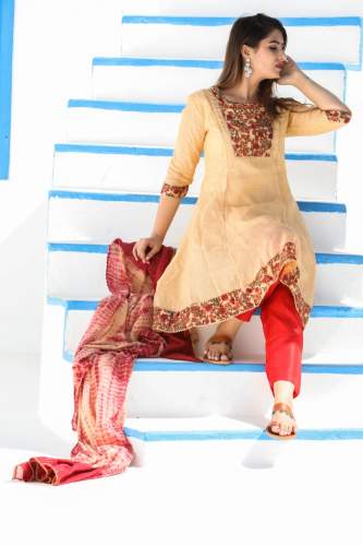 Kota Doriya Anarkali Kurti With Pant