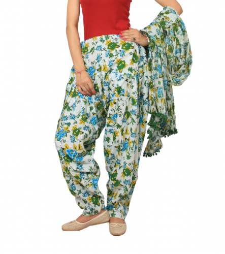 Printed Cotton Patiala Salwar With Dupatta