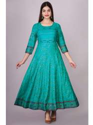 Rayon Printed Anarkali Gown