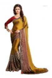 Fancy Georgette Saree With Lace Border1