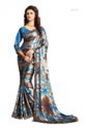 Ladies Fancy Georgette Saree With Lace Border