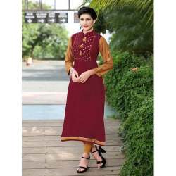 Ladies Stand Collar Rayon Kurti