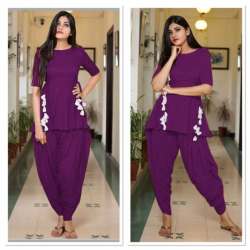 Designer Rayon Kurtis With Dhoti