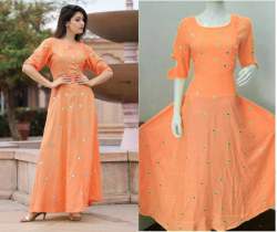 Fancy Mirror Work Gown