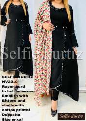 Long Rayon Kurtis