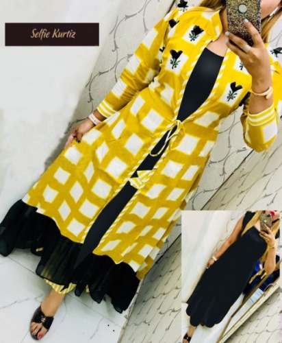 Rayon Crap Kurtis With Koti