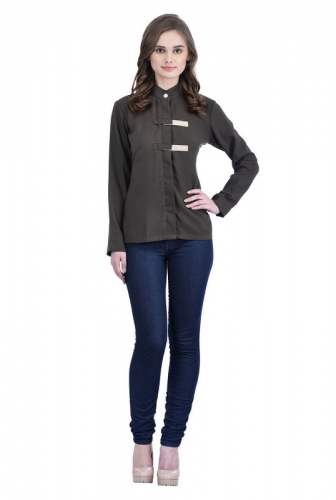 Beige Chinese Neck Jacket - 3161