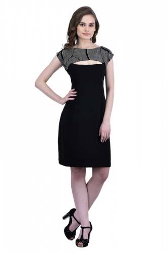 Black Striped Dress -3157