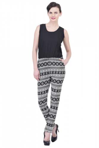 Black & White Printed Jumpsuit-3076