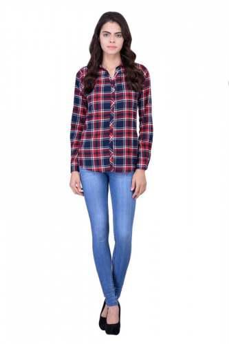 Checks Pattern Blue Shirt - 3129
