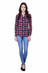Checks Pattern Blue Shirt - 3129