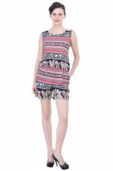 Latest Half Printed Jumpsuit- 3084