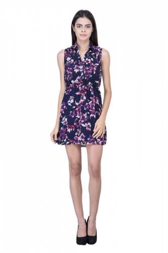 Navy Blue Party Dress - 3102
