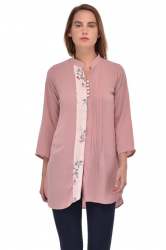 Pink Fancy top with Floral Print - 3184