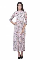 Pink Long Dress - 3119