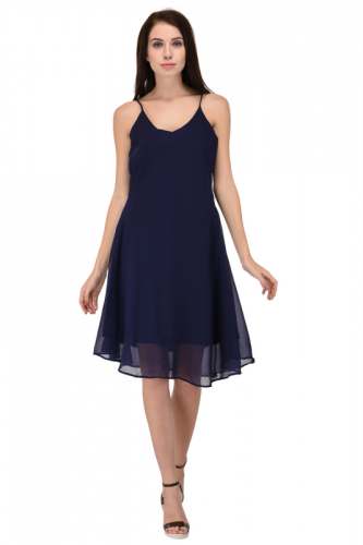 Solid Party Dress -3196 by Trendif