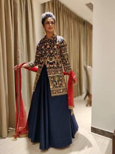 New Fancy Tapeta Silk   Lengha by Vagmine Fashion