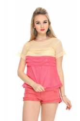 Half n Half Pleated Top