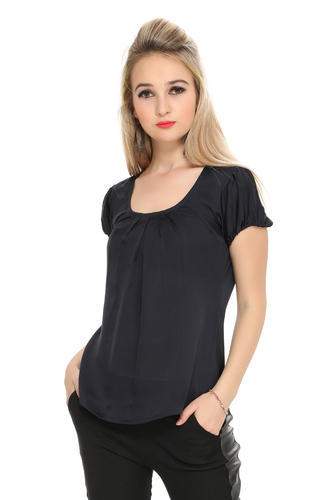 Pleated Silk Top