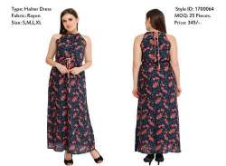 Printed Halter Dress