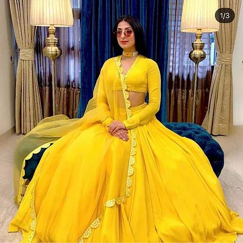 Haldi Ceremony Dress For Girl 2021 by anaya designer studio