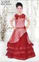 Designer Harsha Brand Kids Girls Red Sleeveless Gown