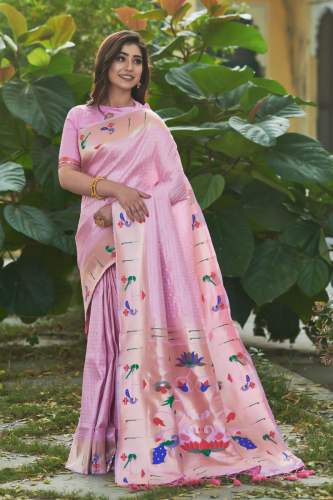 Latest peacock design Paithani silk saree 