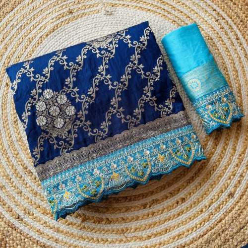New Arrival Flowers Design Banarasi Dola Silk Saree 
