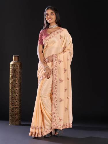 Niraj Fashion Mart Presents Party Wear Chinon Silk Saree 