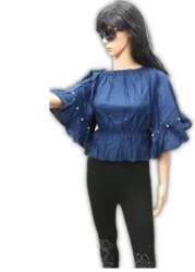 Regular Wear Rayon Girls Western Top 