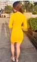 Trendy Yellow Body Cone Dress  thumb 2