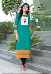 Designer Rayon kurti with DIGITAL print