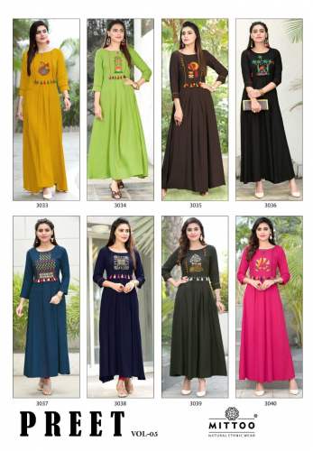 REYON DESIGNER KURTIS by vihal fashion