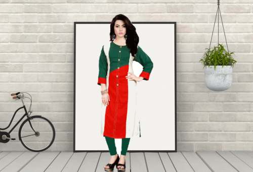 Straight Rayon Kurti   by Purvaja