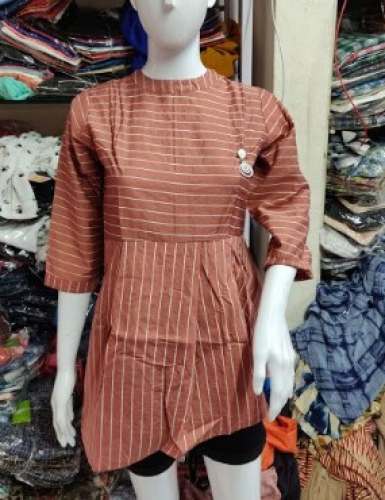 Buy Brown Full Sleeve Top For Women by Maaz Garment