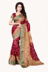 Bandhej Hand Work Sarees by D R INTERNATIONAL
