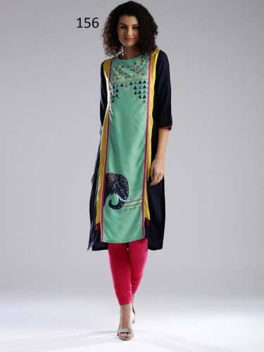 All Size Printed Crepe Kurti