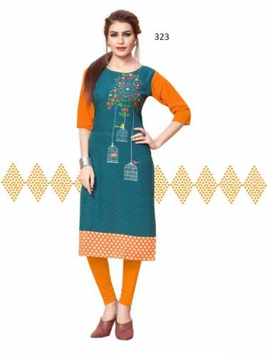 Girls Trendy Crepe Kurti by Heer Enterprise