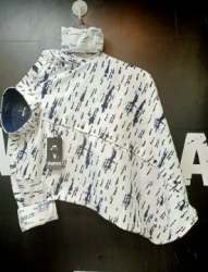 Designer White Printed Boys Shirt 