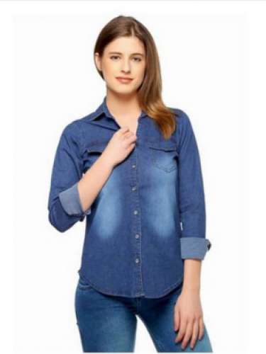 Ladies Blue Denim Shirt by G S A Enterprise