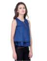 Ladies Trendy Blue Denim Top thumb 2