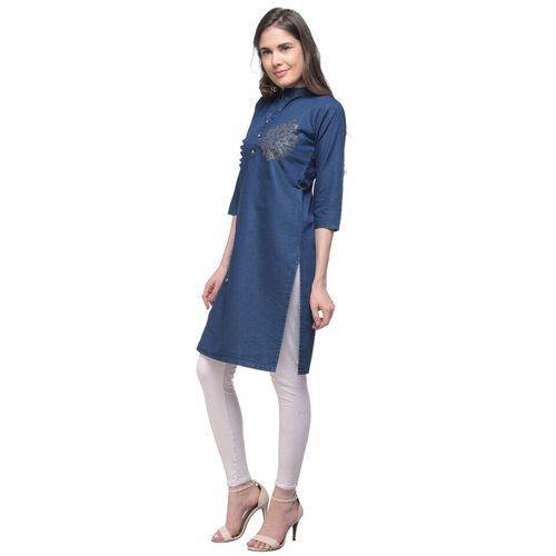 Denim Shorts Kurtis by Gaurav Clothing Co