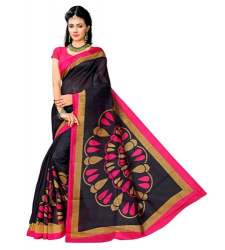 Ladies Casual Printed Bhagalpuri Silk Saree 01
