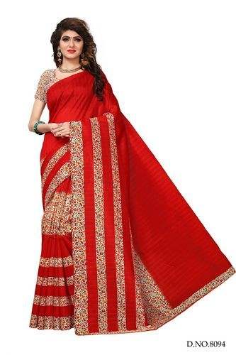 Ladies Casual Printed Bhagalpuri Silk Saree 08 by Saffora Fashion