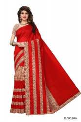 Ladies Casual Printed Bhagalpuri Silk Saree 08