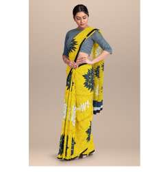 Cotton Block Print Malmal Saree