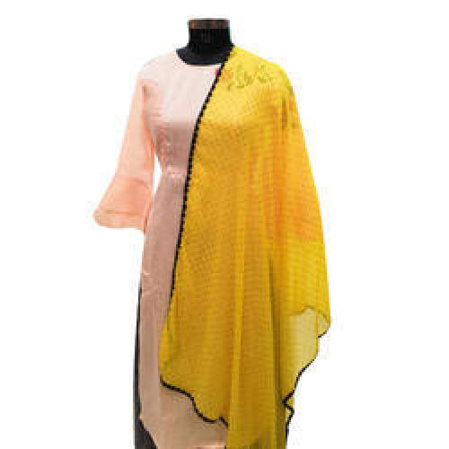 Dotted Printed Chiffon Dupatta by Jahnvi Creation