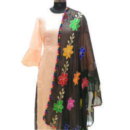 Floral Phulkari Dupatta by Jahnvi Creation