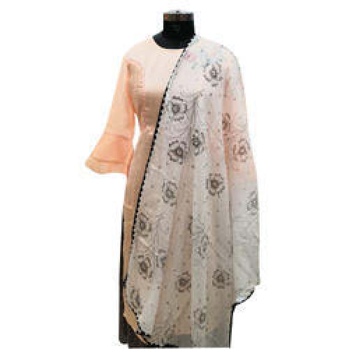 Printed Cotton Dupatta With Floral by Jahnvi Creation