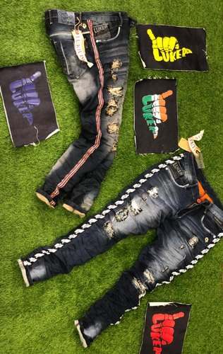 Faded Branded Jeans for Mens